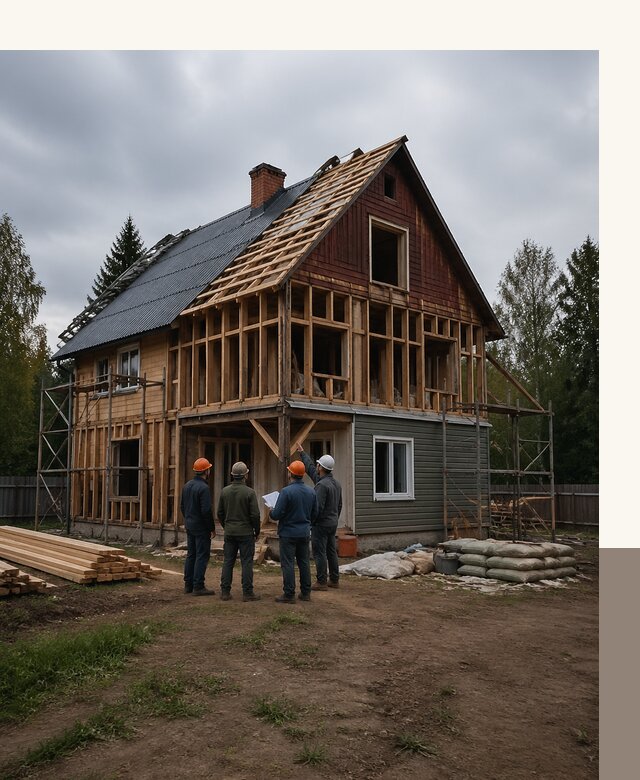 Реконструкция дачного дома в Пыти-Яхах под ключ с проектом