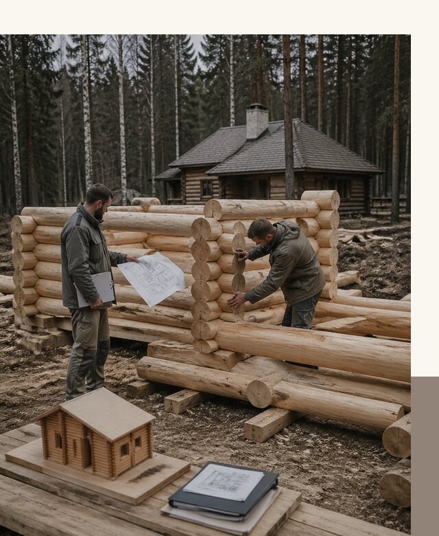 Проектирование и строительство домов из бревна в Пыти-Яхах